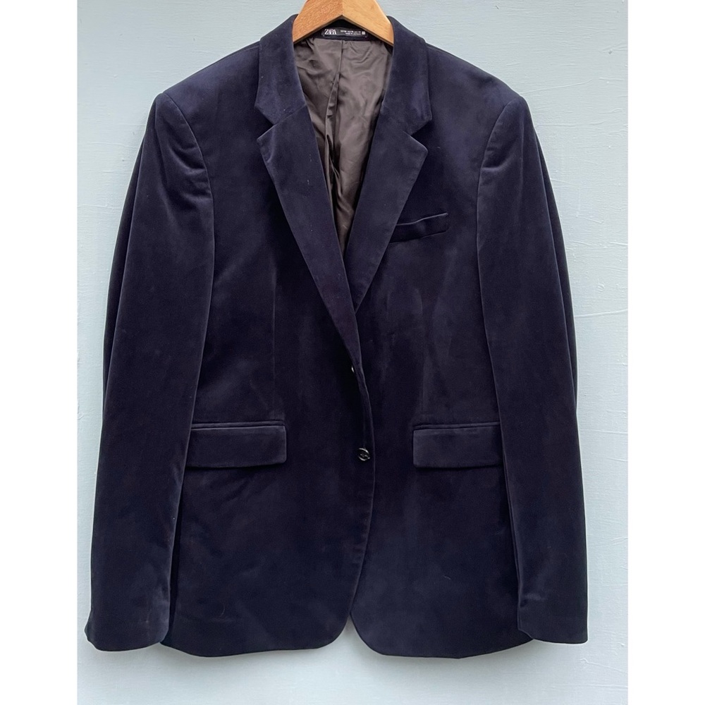 Zara Mens Velvet Blazer